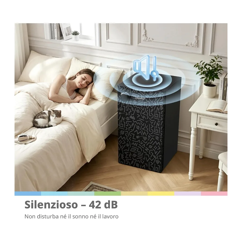 COMFEE' Frigorifero Piccolo colorati Ufficio 88L con Maniglia Removibile [Classe di efficienza energetica E] — 6