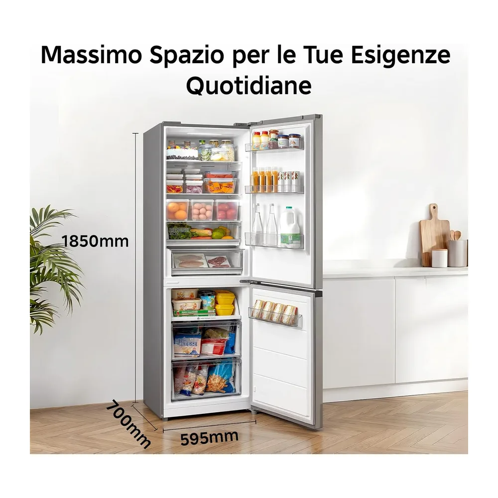 Midea 338 L Frigorifero Combinato, Total No Frost, MERB345MGC46EU [Classe di efficienza energetica C] — 3
