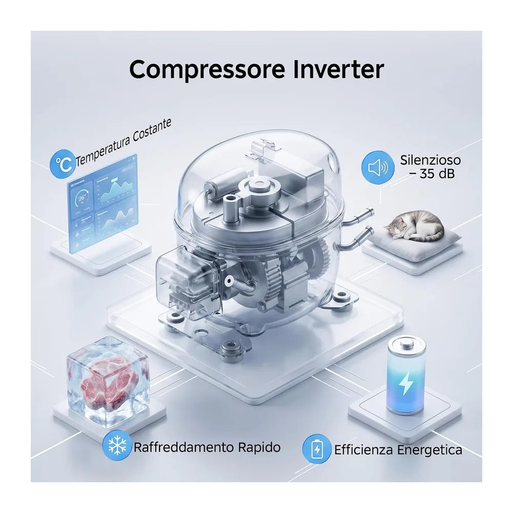 Midea 338 L Frigorifero Combinato, Total No Frost, MERB345MGC46EU [Classe di efficienza energetica C] — 4