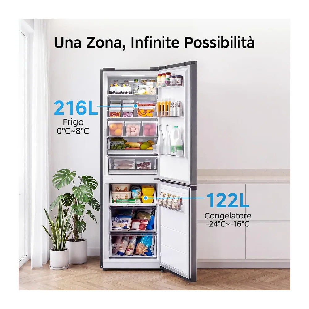 Midea 338 L Frigorifero Combinato, Total No Frost, MERB345MGC46EU [Classe di efficienza energetica C] — 5