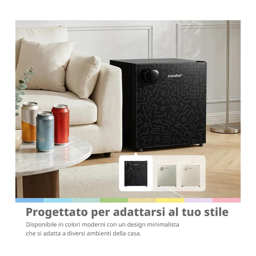 COMFEE' Mini Frigorifero Piccolo da Ufficio 43L con Maniglia Removibile [Classe di efficienza energetica E] — 2
