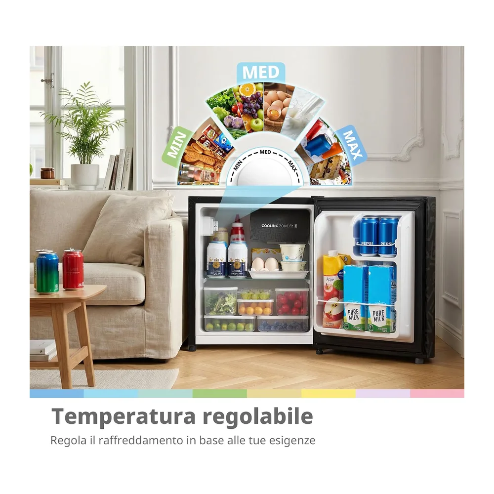 COMFEE' Mini Frigorifero Piccolo da Ufficio 43L con Maniglia Removibile [Classe di efficienza energetica E] — 6