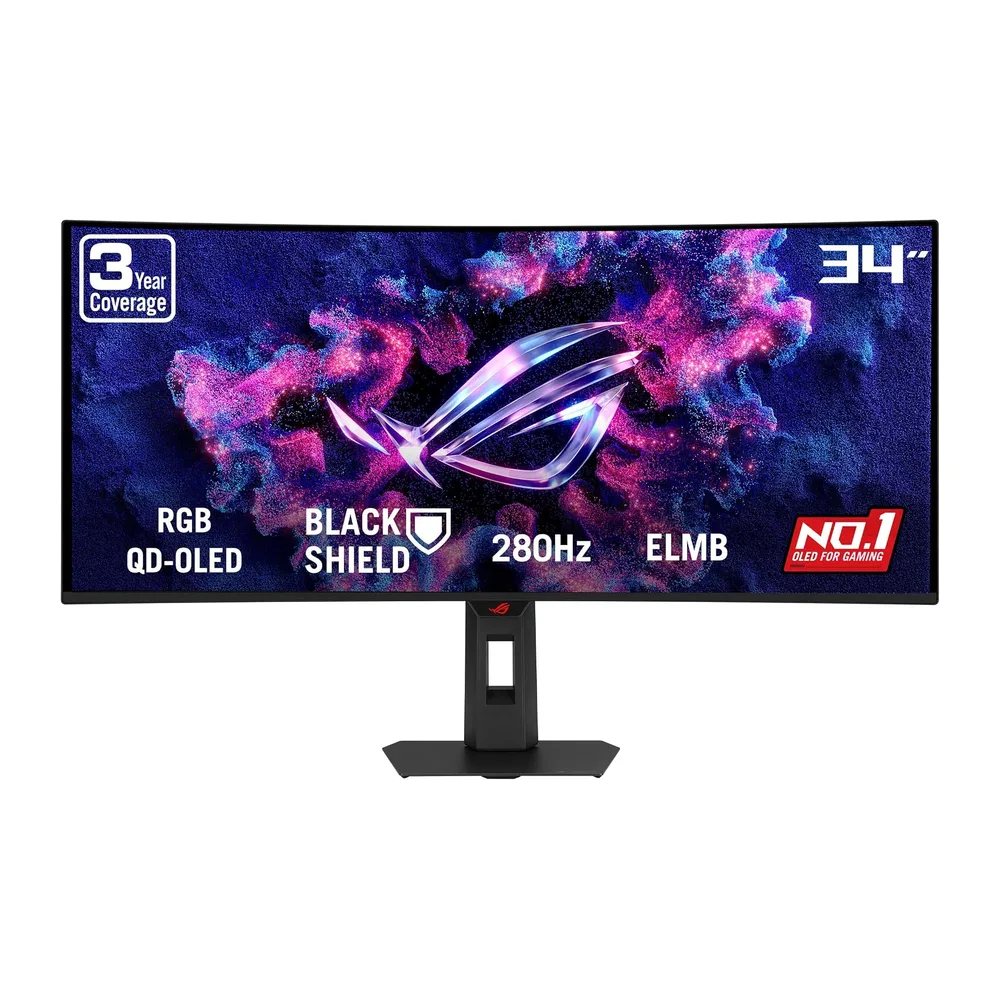ASUS ROG STRIX OLED XG34WCDMS, Monitor Gaming Curvo da 34" QD-OLED,Nero [Classe di efficienza energetica E]