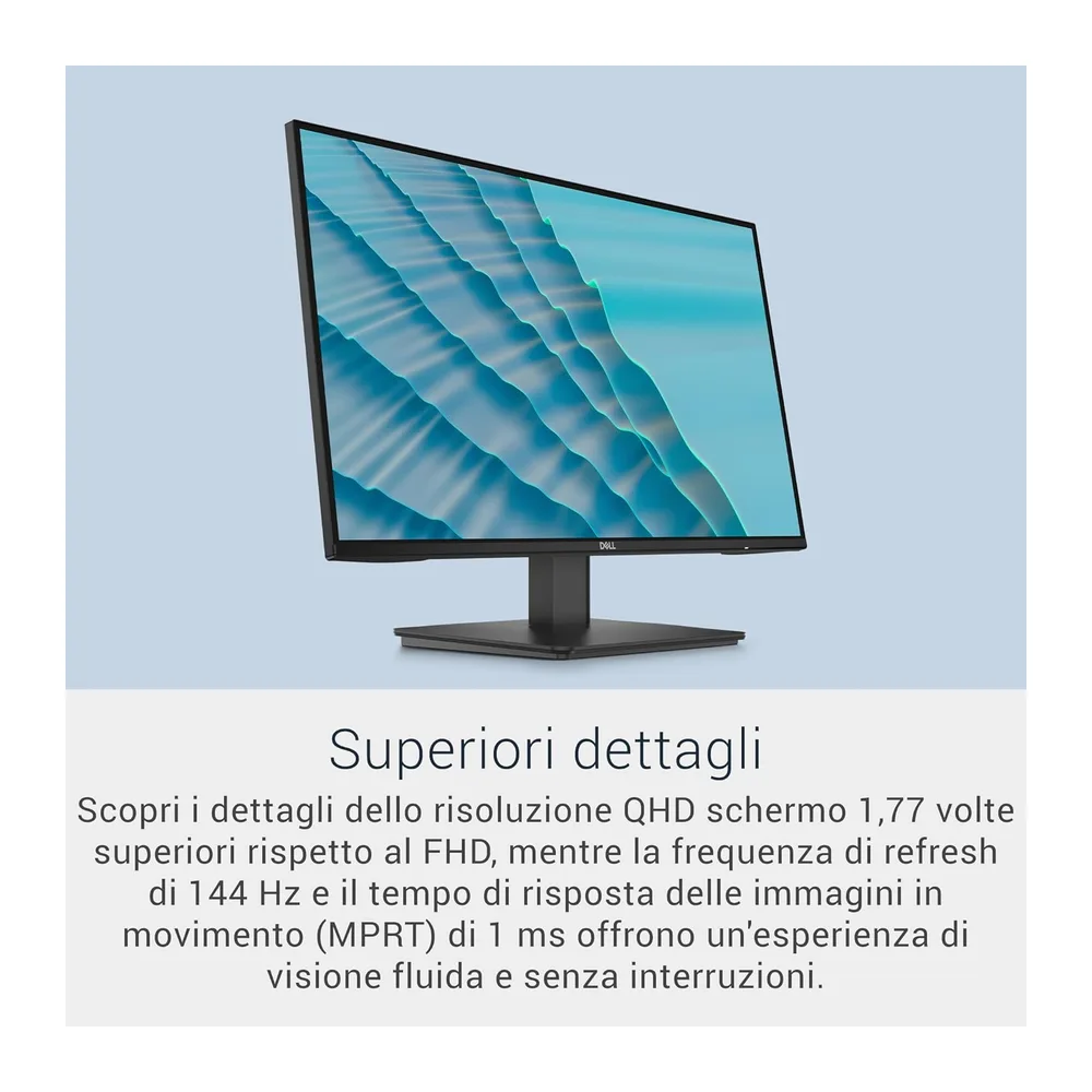 Dell 27 Monitor - SE2726D, QHD (2560x1440), 144Hz, IPS, 1ms MPRT [Classe di efficienza energetica E] — 4