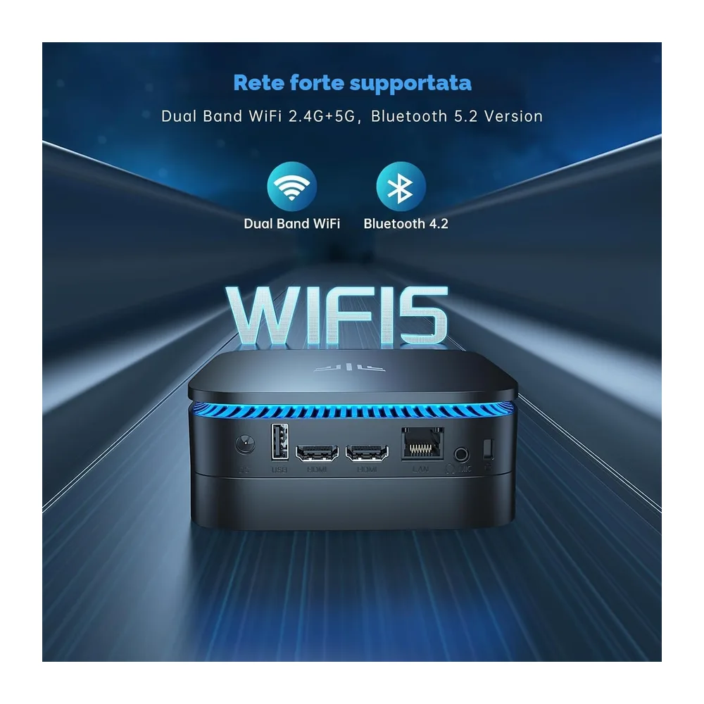 NiPoGi AK1PLUS Mini PC Ιntel Alder Lake-N Ν100 16GB DDR4 1TB ROM,Mini computer di 11a generazione(fino a — 6