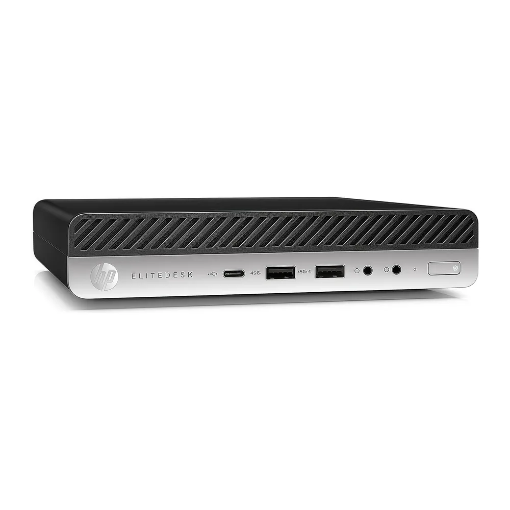HP EliteDesk 800 G4 mini PC desktop, Intel Core i5-8500, 8 GB RAM, 256 GB SSD, WiFi, Bluetooth, tastiera USA, — 2