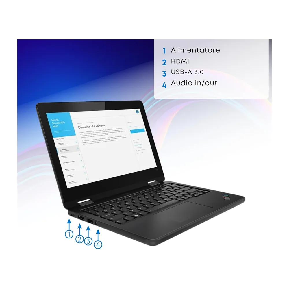 Lenovo ThinkPad Yoga 11E - Display 11.6" HD - Intel i5-8200Y 2 Core 1.30Ghz - Ram 8Gb SSD 256Gb - Webcam, — 3