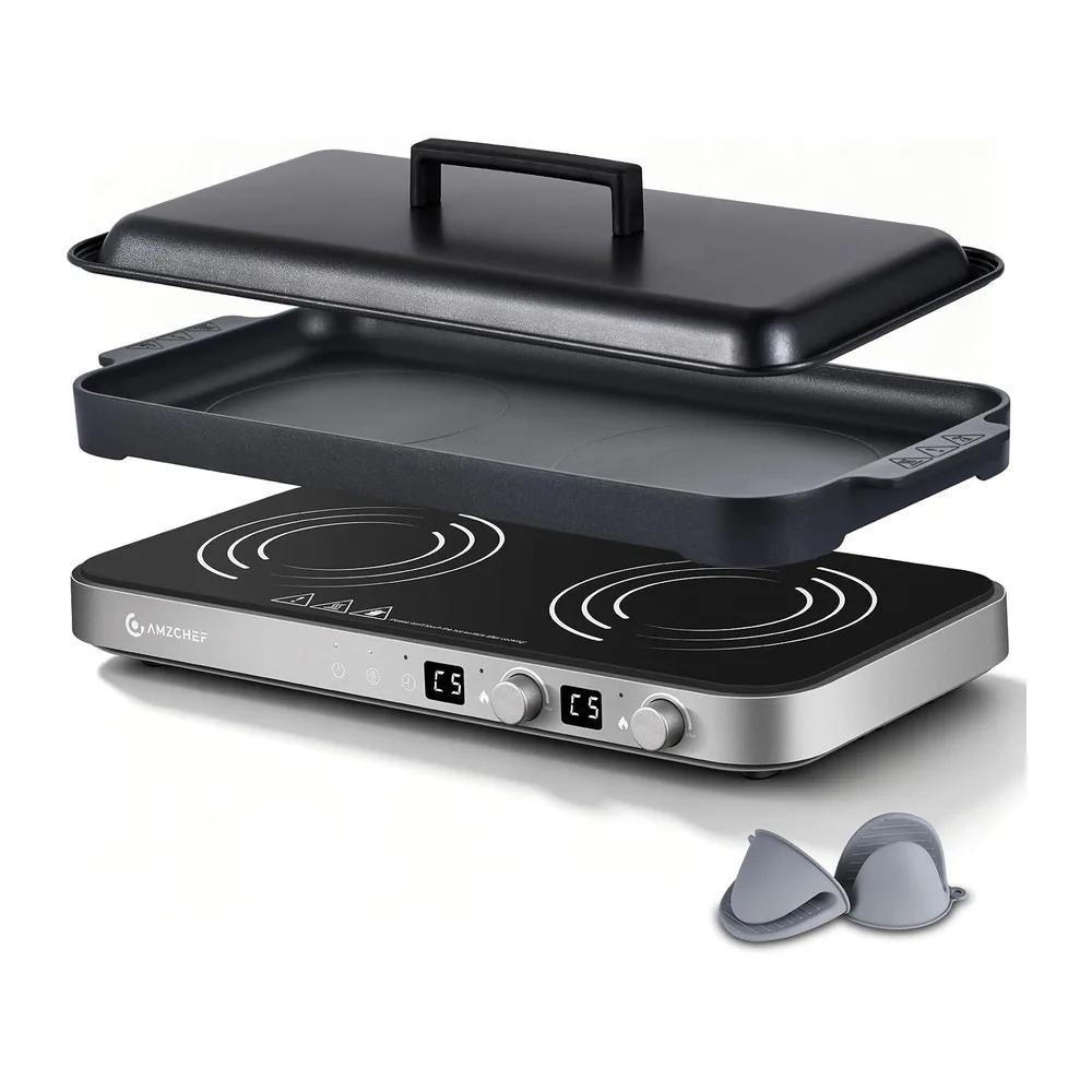 AMZCHEF 3000W Piano cottura induzione 2 fuochi