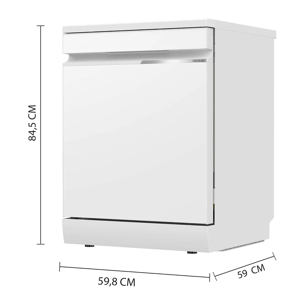 Cecotec Lavastoviglie Libera Installazione 60cm 16 Coperti WiFi Bolero Aguazero 7000 Matt White Glass — 2