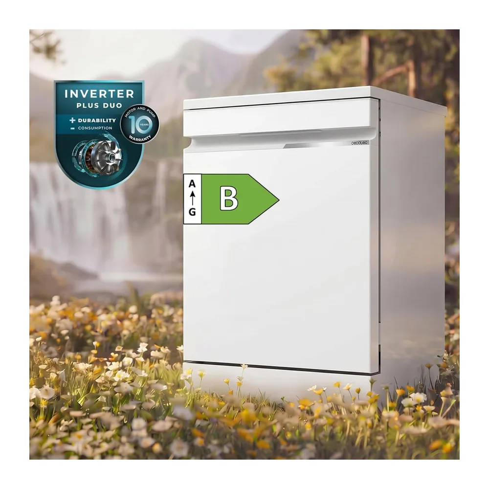 Cecotec Lavastoviglie Libera Installazione 60cm 16 Coperti WiFi Bolero Aguazero 7000 Matt White Glass — 5