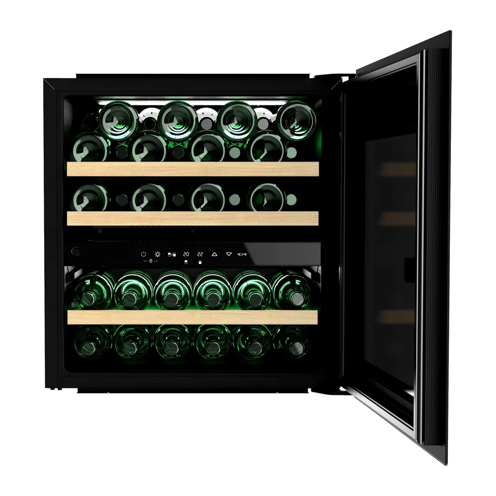 Cecotec Cantinetta Vino Incasso 36 Bottiglie Bolero GrandSommelier Duo 36000 Touch Matt Black Compressor. — 2