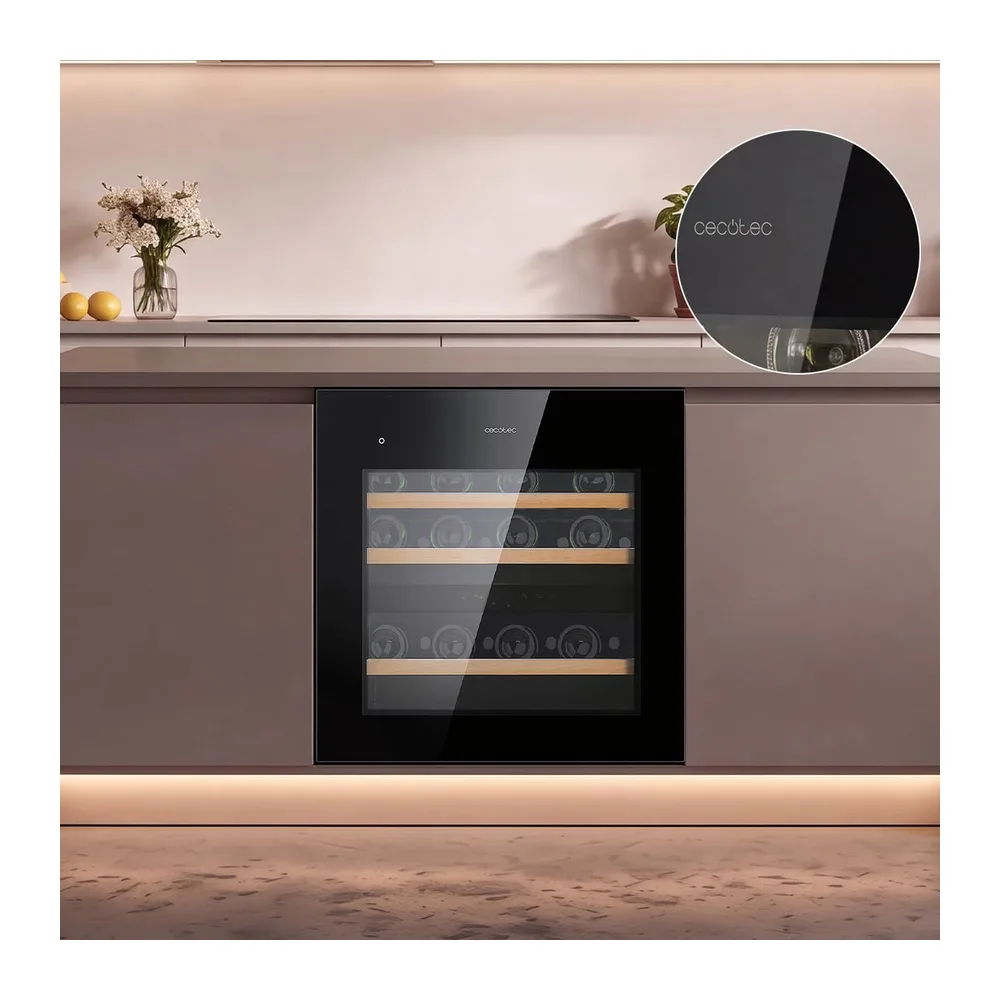 Cecotec Cantinetta Vino Incasso 36 Bottiglie Bolero GrandSommelier Duo 36000 Touch Matt Black Compressor. — 3