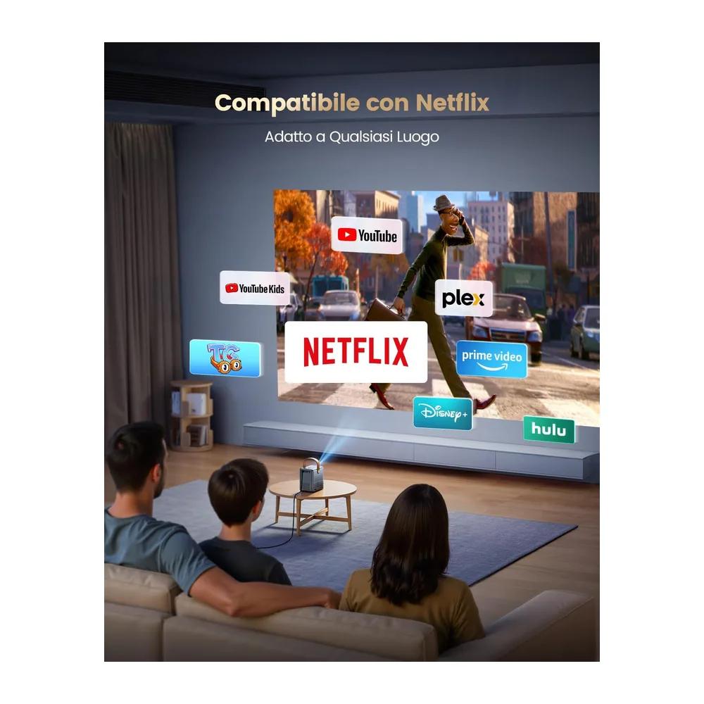 WiMiUS Proiettore Portatile 4K Smart con Netflix Ready — 2