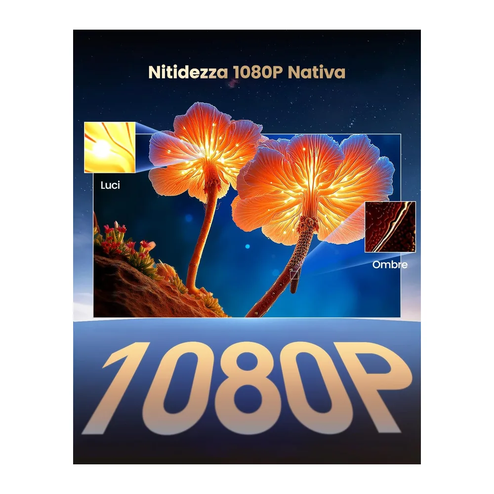 WiMiUS Proiettore Portatile 4K Smart con Netflix Ready — 3