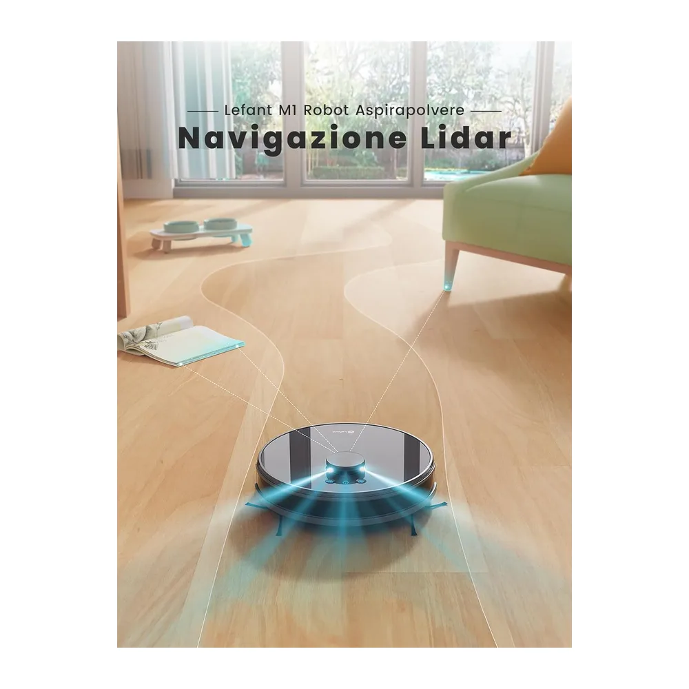 Lefant M1 Robot Aspirapolvere Lavapavimenti con Mappatura 3 in 1 — 4