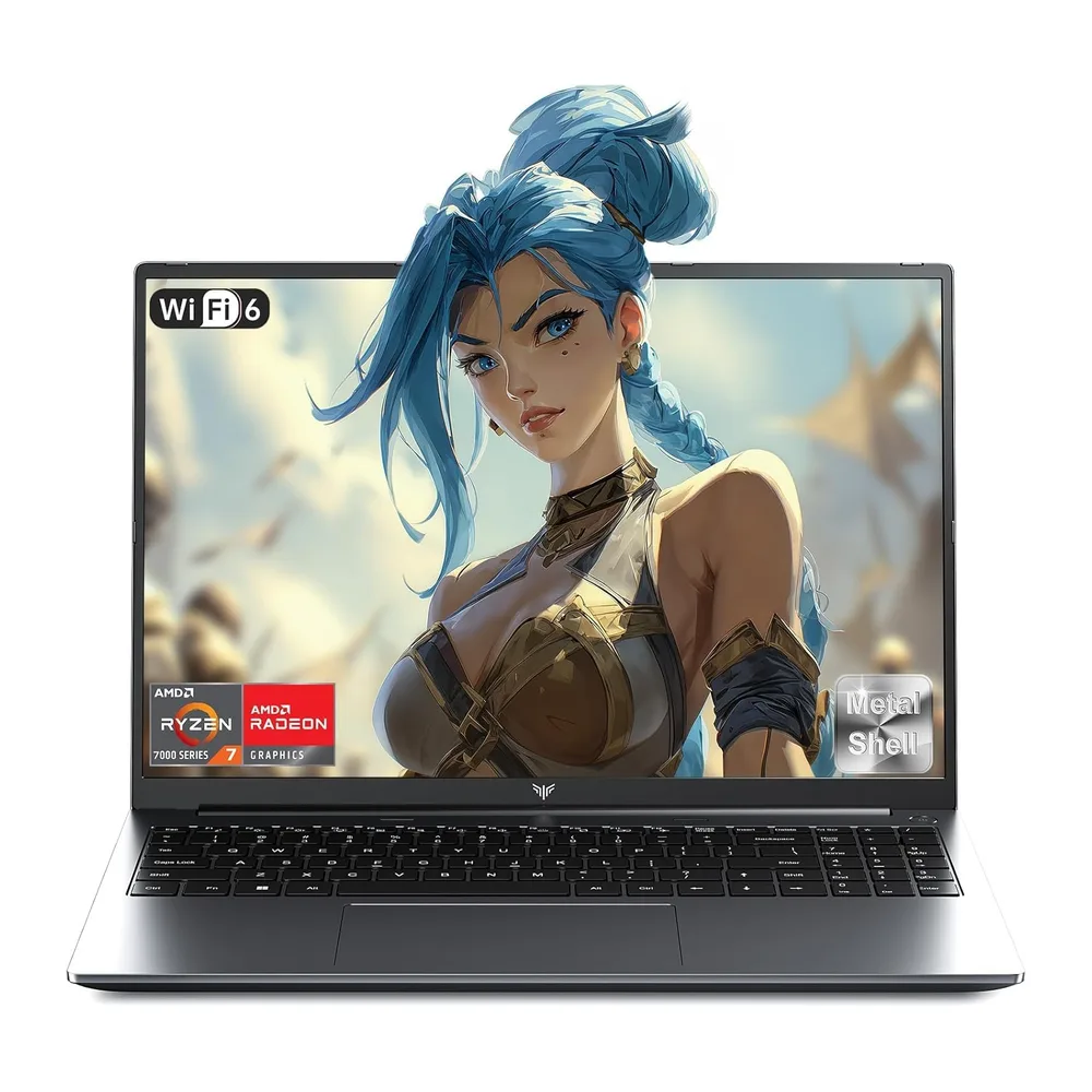 15,6" PC Portatile, Ryzen 7 5700U, 16GB RAM DDR4 512GB M.2 NVMe SSD Ufficio