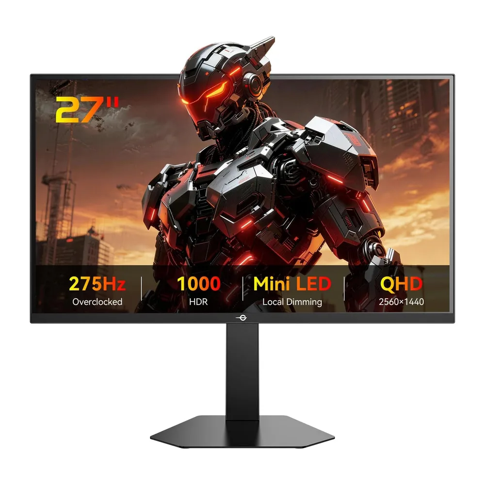 TITAN ARMY Gaming Monitor 27 Pollici, 275Hz 240Hz, QHD Monitor, Fast IPS, 1ms, 2K QHD 2560 x 1440P Schermo