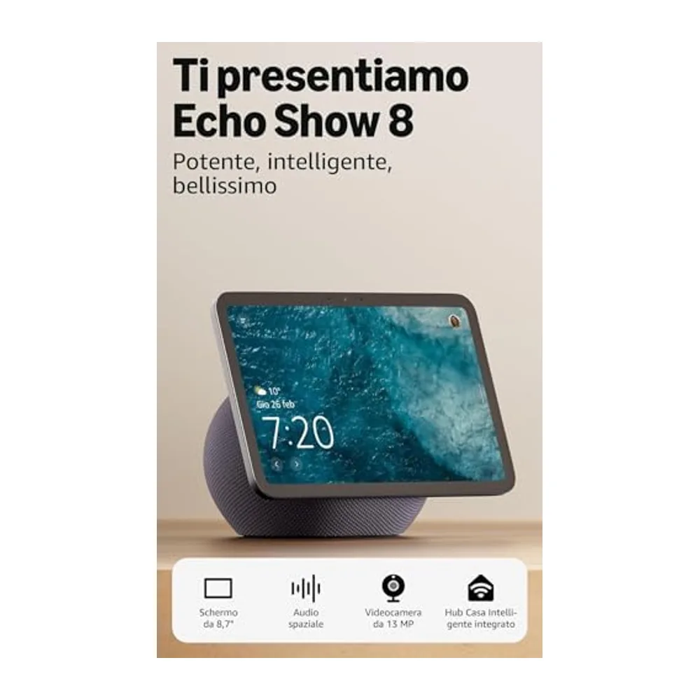 Amazon Echo Show 8 (ultimo modello), Grafite + Ring Videocitofono a batteria (ultimo modello), vedi i — 2