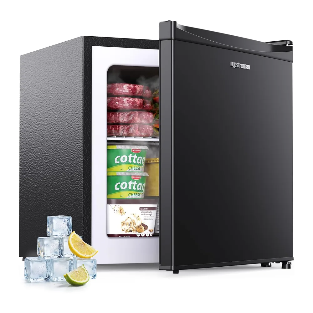 Upstreman 35L Mini Congelatore Compatto, 4 Stelle Congelatore Piccolo -21℃,Porta