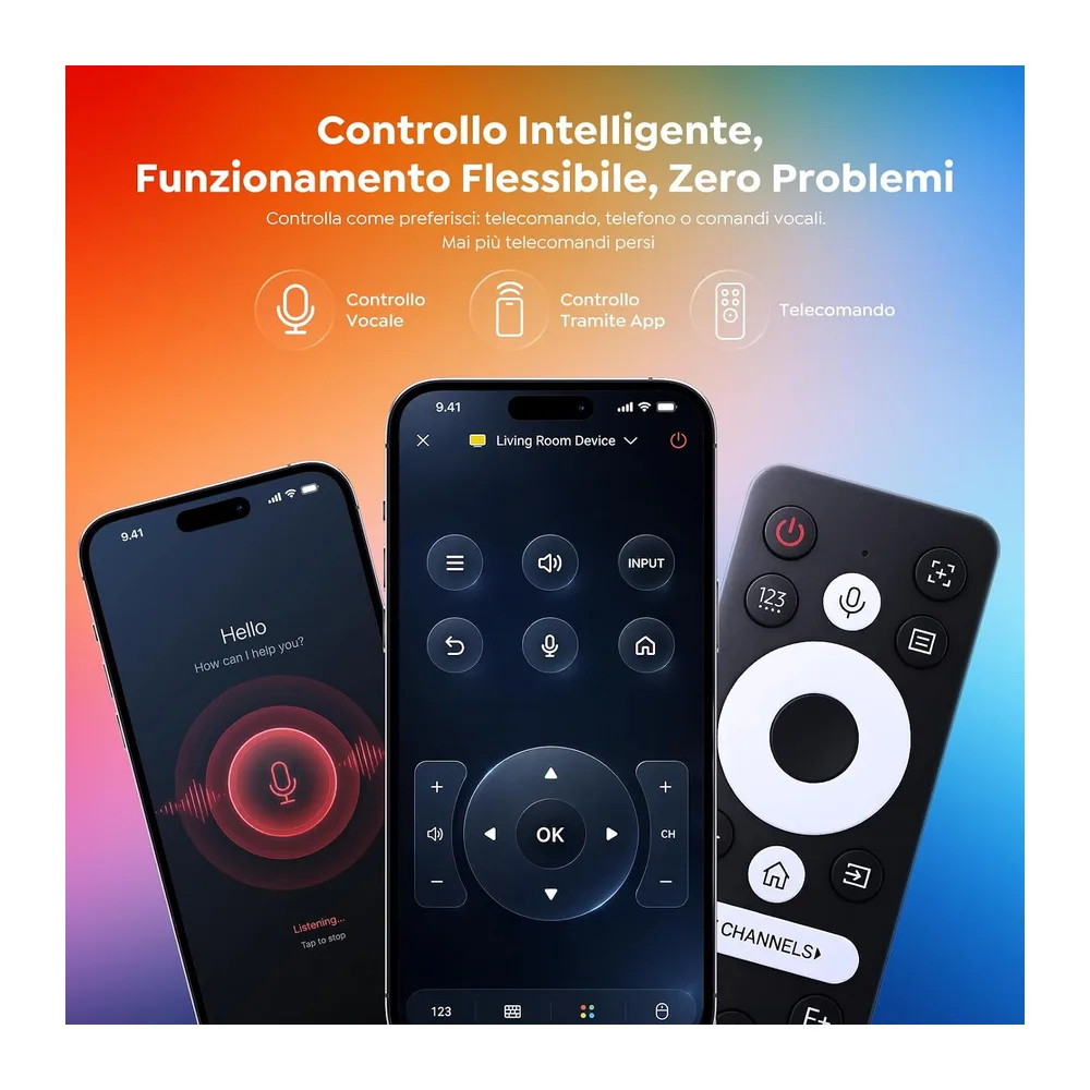 Proiettore 4K【2000 ANSI/40W Dolby]Vidaa Sistema Proiettore Auto focus e 6D Keystone Videoproiettore Two-way — 6