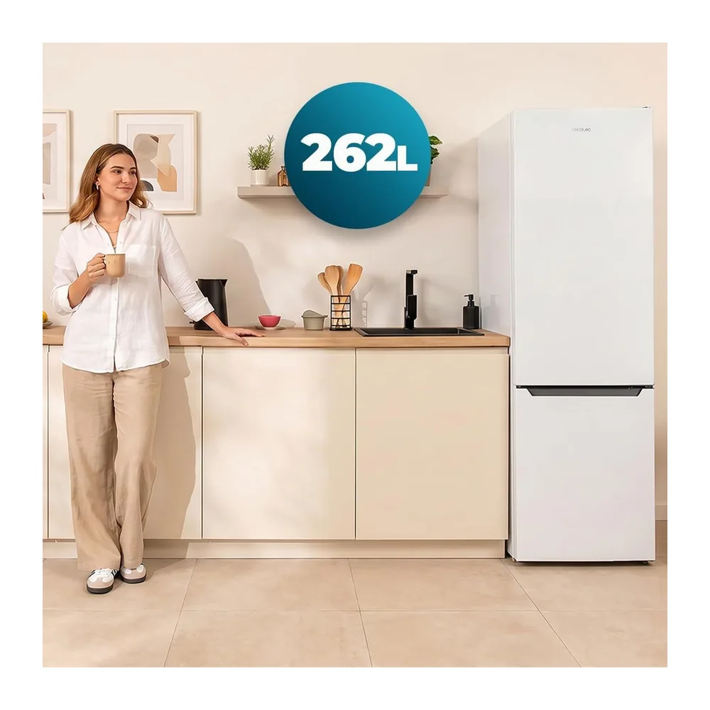 Cecotec Frigorifero Combinato Bolero CoolMarket Combi 262 White E PureFresh Kit. Altezza 176 cm — 4