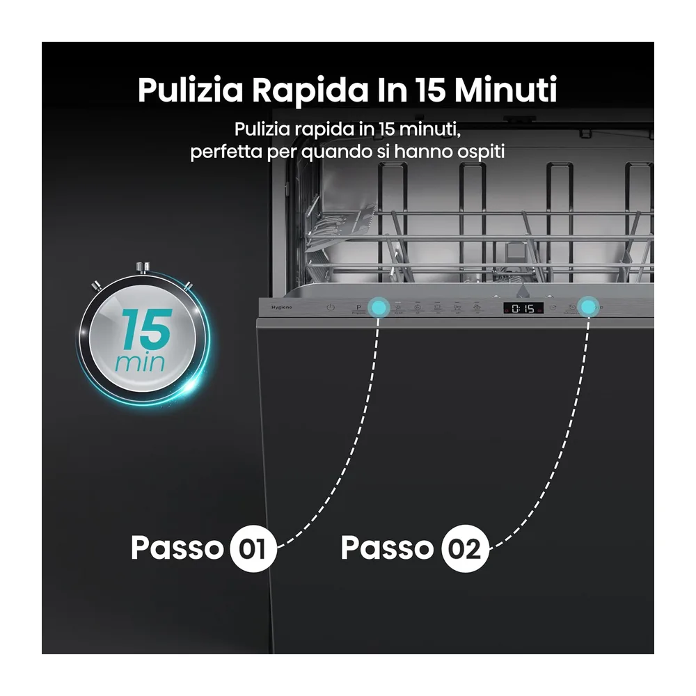 Hisense HV642B65 NUOVA Lavastoviglie da Incasso — 5