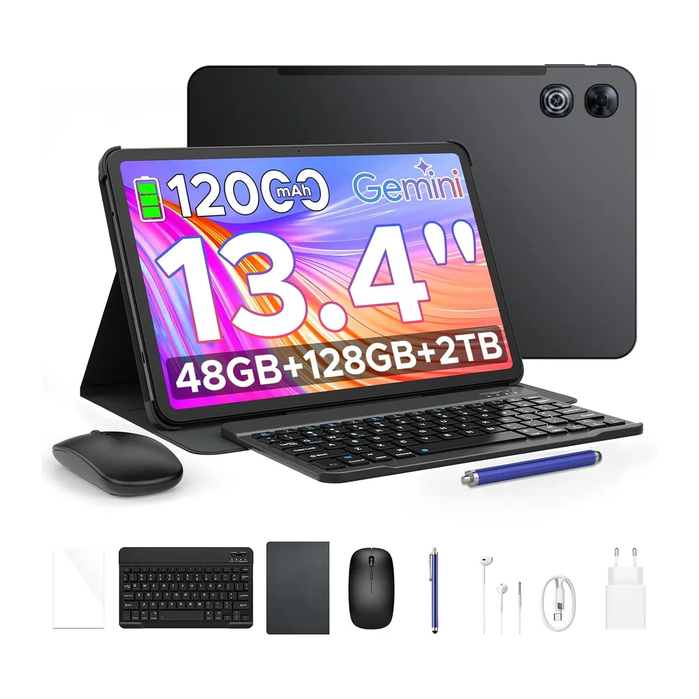 P13 Pro Tablet 13 Pollici, IPS 2.4K, 120Hz,T7280 Octa-Core, 48GB+256GB(TF 2TB), 12000mAh/18W, 16MP+8MP, 4G — 3