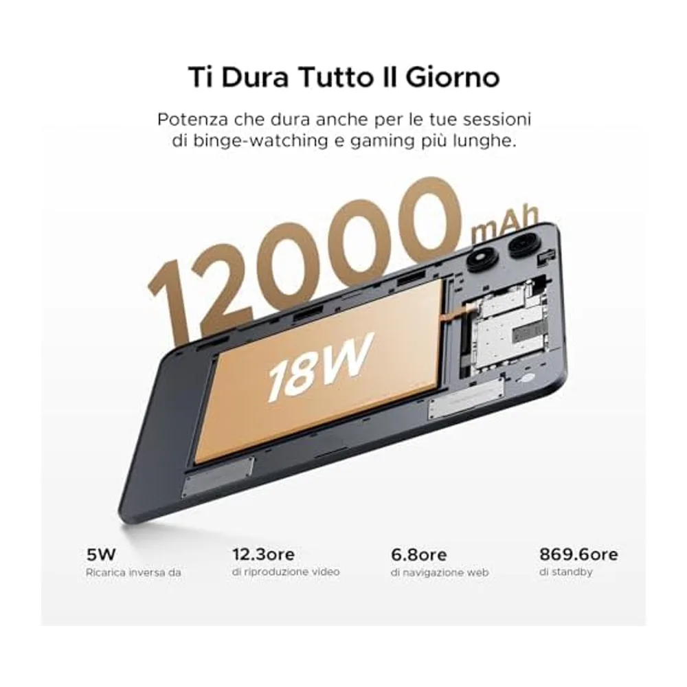 P13 Pro Tablet 13 Pollici, IPS 2.4K, 120Hz,T7280 Octa-Core, 48GB+256GB(TF 2TB), 12000mAh/18W, 16MP+8MP, 4G — 6