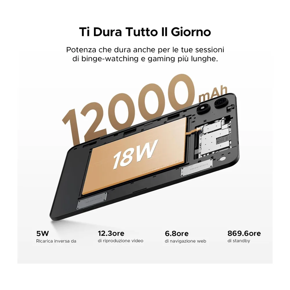 P13 Pro Tablet 13 Pollici, IPS 2.4K, 120Hz,T7280 Octa-Core, 48GB+256GB(TF 2TB), 12000mAh/18W, 16MP+8MP, 4G — 3