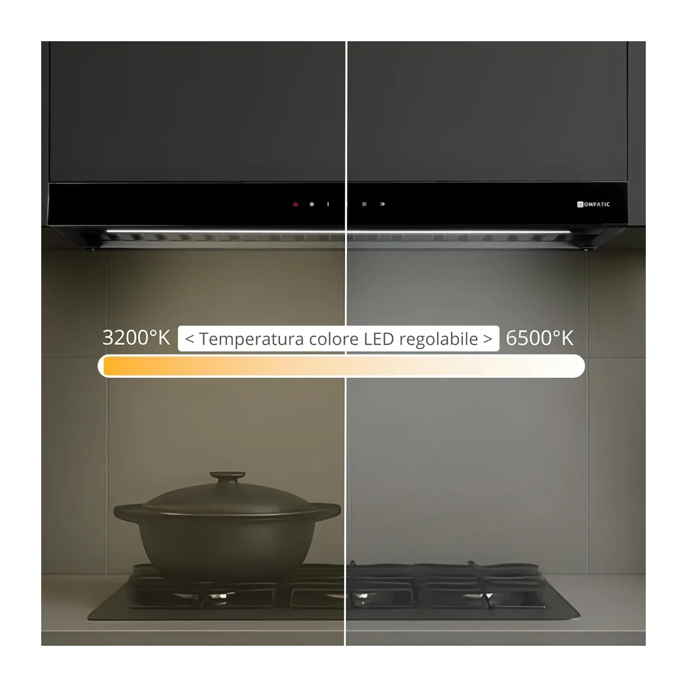 Riva 90 KRV90BI Cappa da Incasso 90 cm, 800 m³/h, Brushless, Classe A+++, Filtri Baffle, Touch, Boost/Super — 5