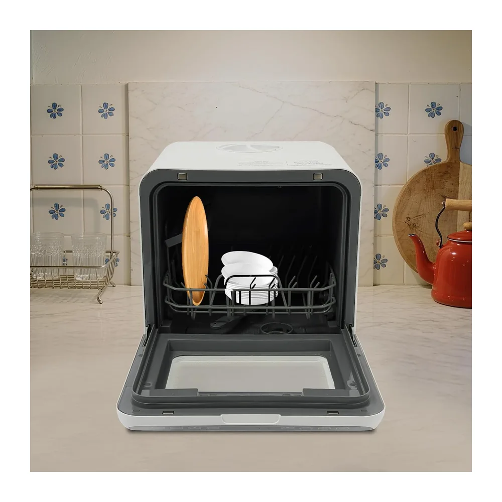 Mini lavastoviglie, 6 l, lavabile in lavastoviglie, per auto, con 4 programmi, supporto push pull, per — 6
