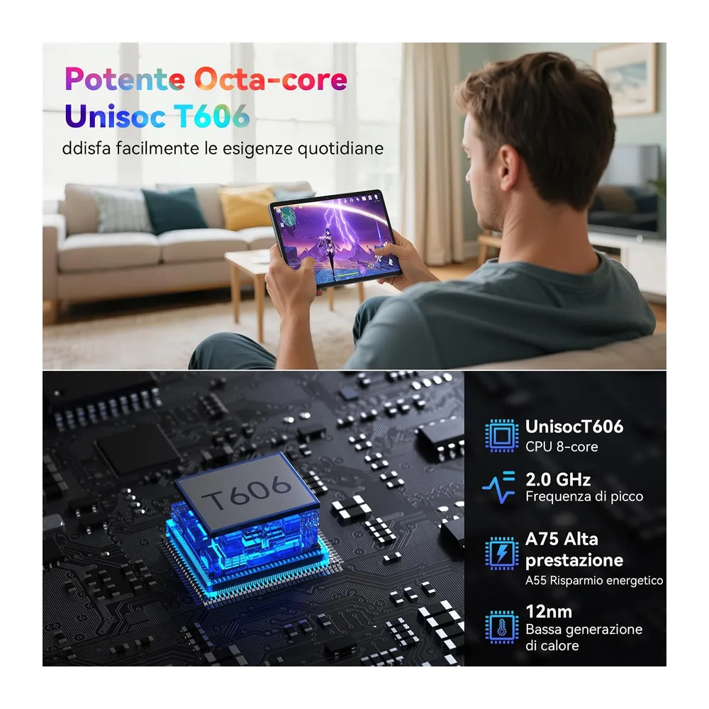 Tablet 10 Pollici Android 16 con Tastiera — 6