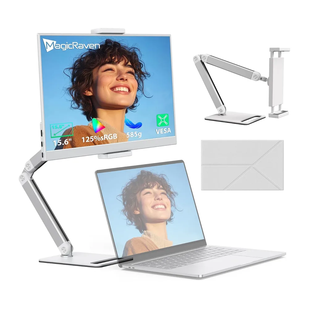 15,6" Monitor Portatile,1080P Schermo Portatile con Support&Custodia Tripla [Classe di efficienza energetica