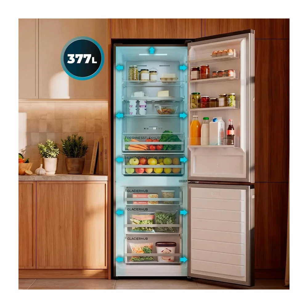 Cecotec Frigorifero Bolero CoolMarket Combi 377 Inox A — 5
