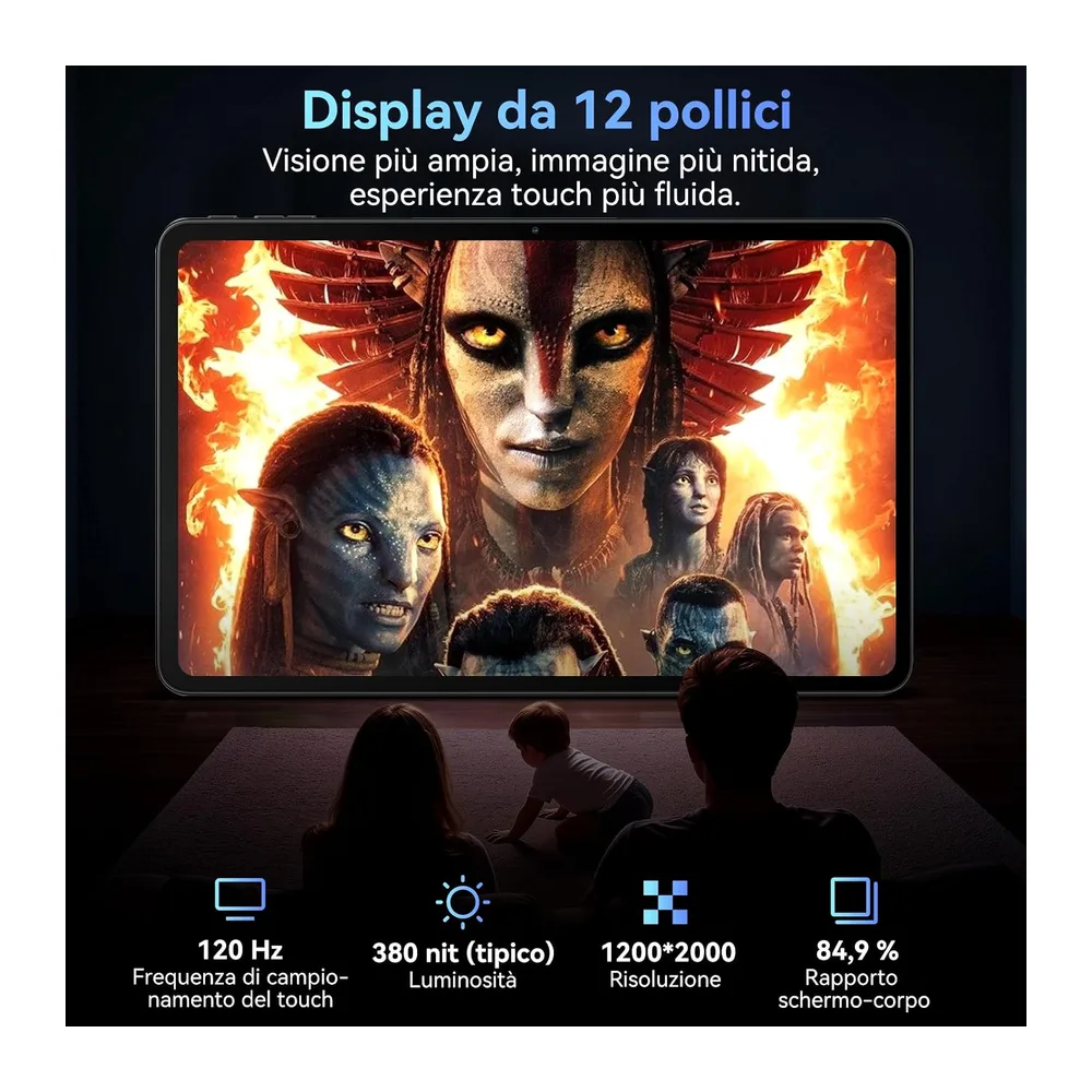 2026 Tablet Android 16,Tablet 12 Pollici con Tastiera,4G LTE,9000mAh — 4
