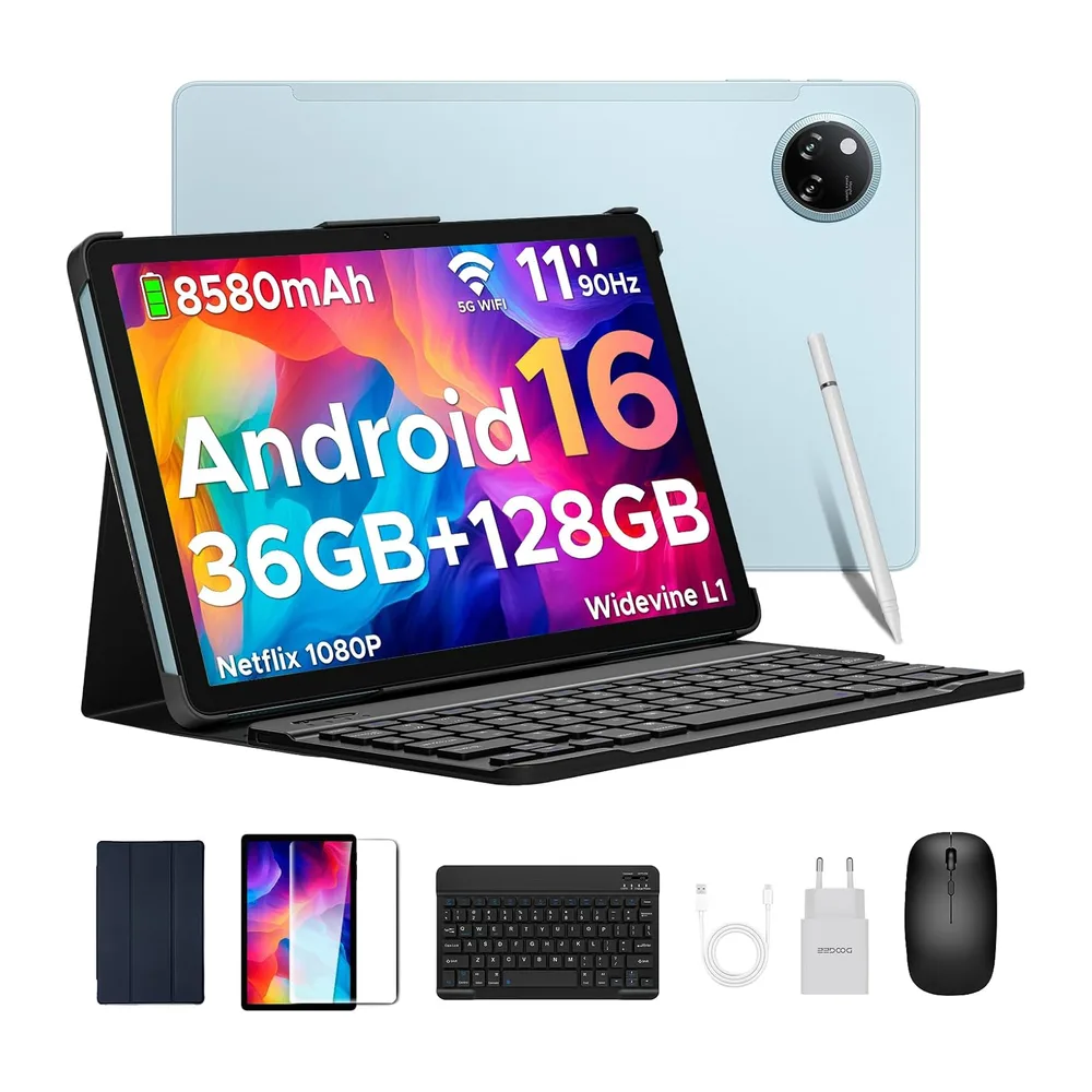 Tab A9 Pro+ Tablet 11 Pollici Gemini AI, 36GB RAM +128GB ROM (2TB TF) 8580mAh Gaming Android 16 Tablet Unisoc