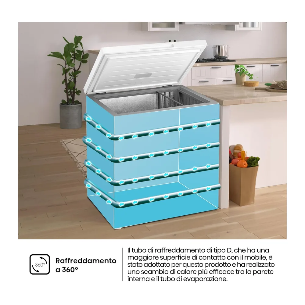 Hisense FT200N1AWE NUOVO Congelatore a pozzo 198 litri — 4