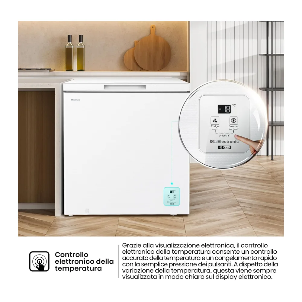 Hisense FT200N1AWE NUOVO Congelatore a pozzo 198 litri — 6