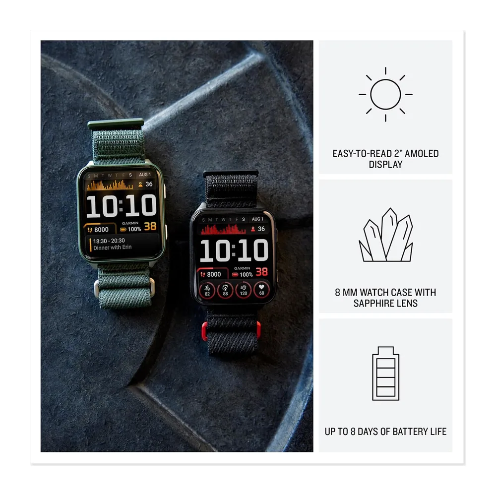 Garmin Venu X1 Smartwatch GPS da 51 mm, AMOLED, batteria da 8 giorni, torcia a LED, nero (Ricondizionato) — 3