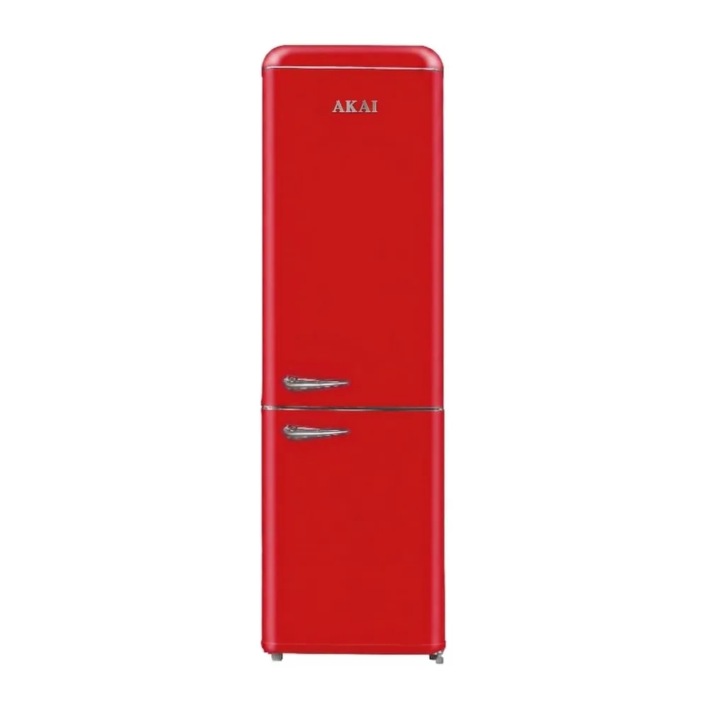 Akai Frigorifero Combinato Vintage Anni 50 CLASS301KRD 184,3x54,5 cm cl. E Rosso [Classe di efficienza