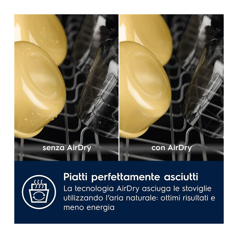 Electrolux E62LD100S Lavastoviglie Incasso Totale 60 cm AirDry Risparmio [Classe di efficienza energetica D] — 3