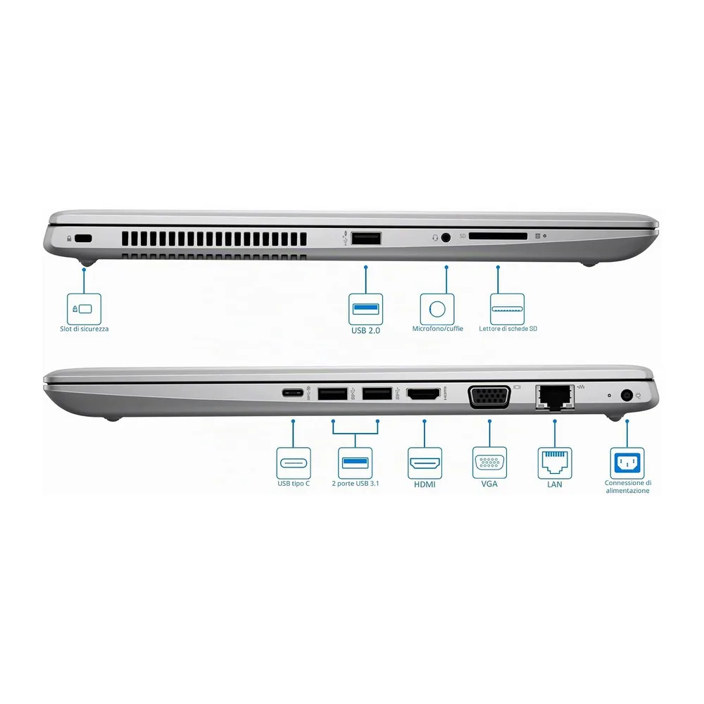 HP ProBook 450 G5 Business Notebook, 15.6" (1920x1080), Intel Core i5-7200U, 8GB RAM, 256GB SSD, Tastiera — 5