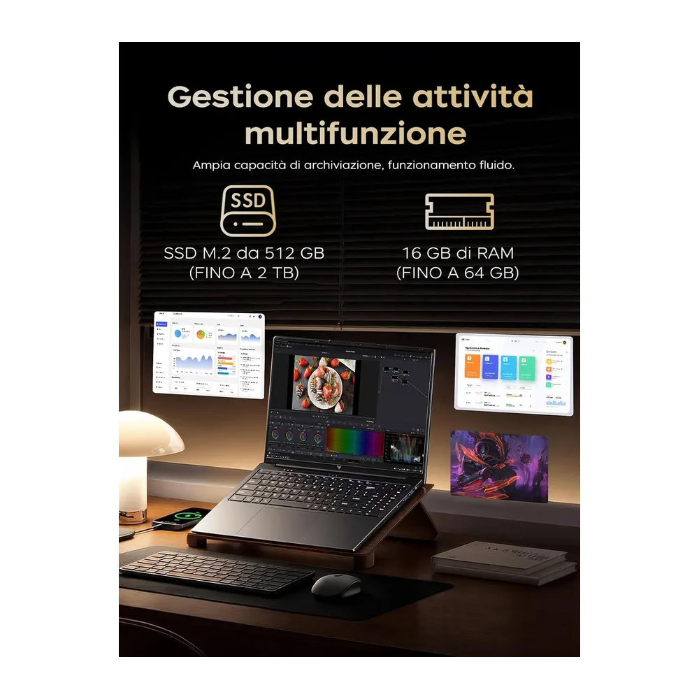 16" PC Portatile, Ryzen R2544, 16GB RAM DDR4 512GB SSD, Laptop Studiare — 5