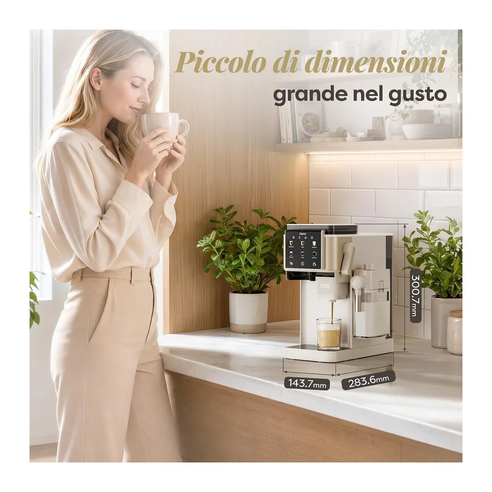 CIARRA CBSACM-D6 Macchina Caffè Espresso 15Bar con Macinacaffè e Montalatte — 2