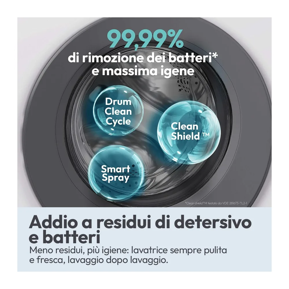 Candy Easy Pro Lavatrice 9 Kg, 1200 Giri, Classe A-20%, Bianca [Classe di efficienza energetica A] — 5