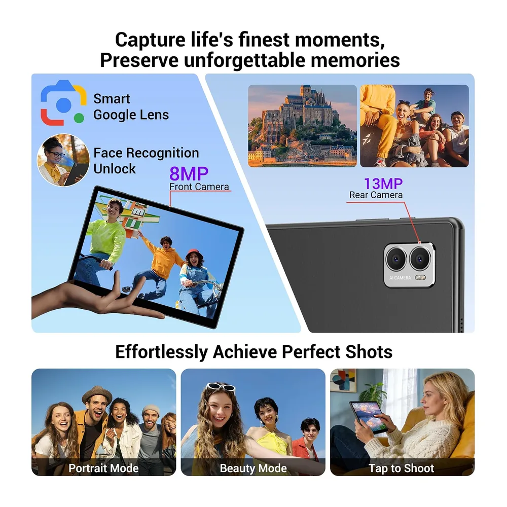 Tablet 14 Pollici Android 16 tablet con sim/5G WiFi,Octa-Core 2.0Ghz,36GB RAM+512GB ROM/11580mAh/Face — 4