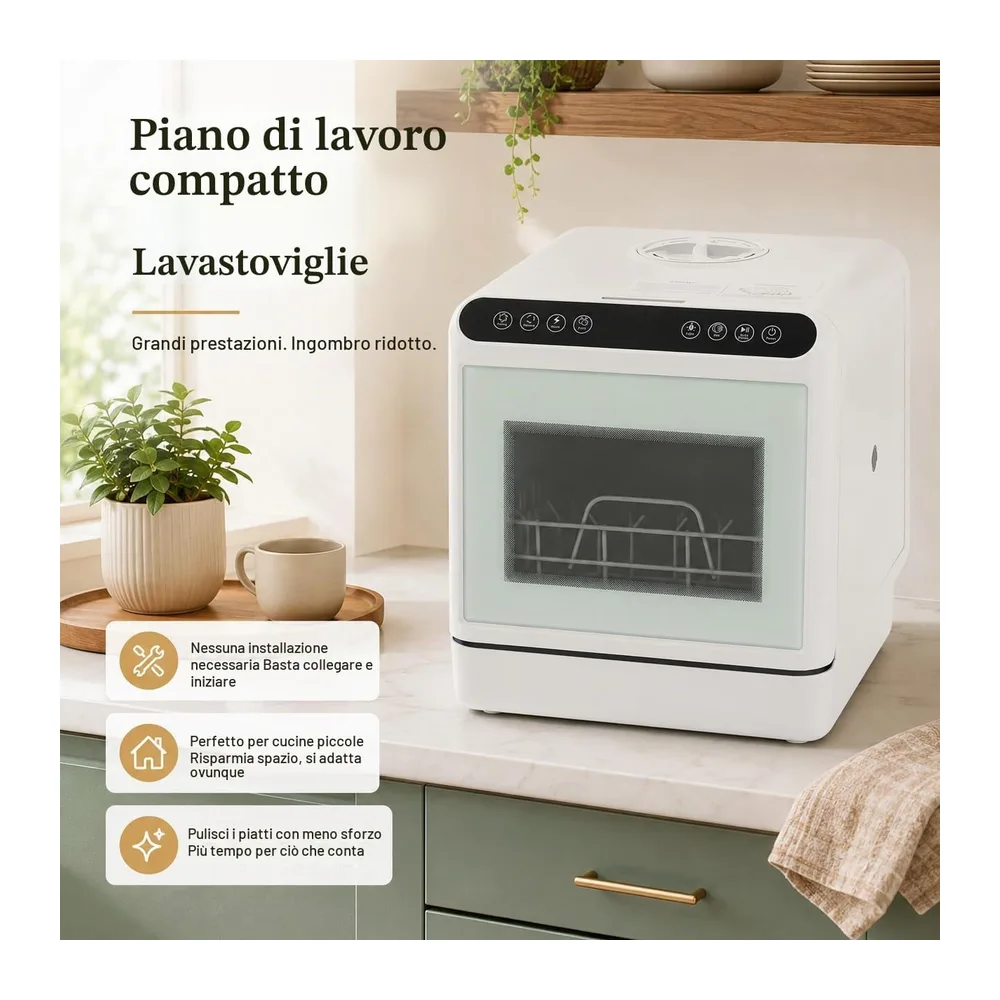 Lavastoviglie da tavolo con serbatoio dell'acqua da 6 l — 3