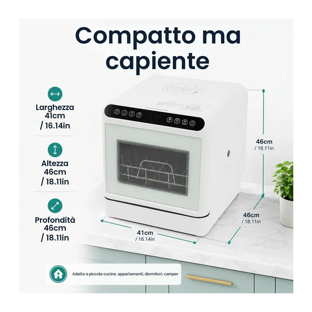 Lavastoviglie da tavolo con serbatoio dell'acqua da 6 l — 4