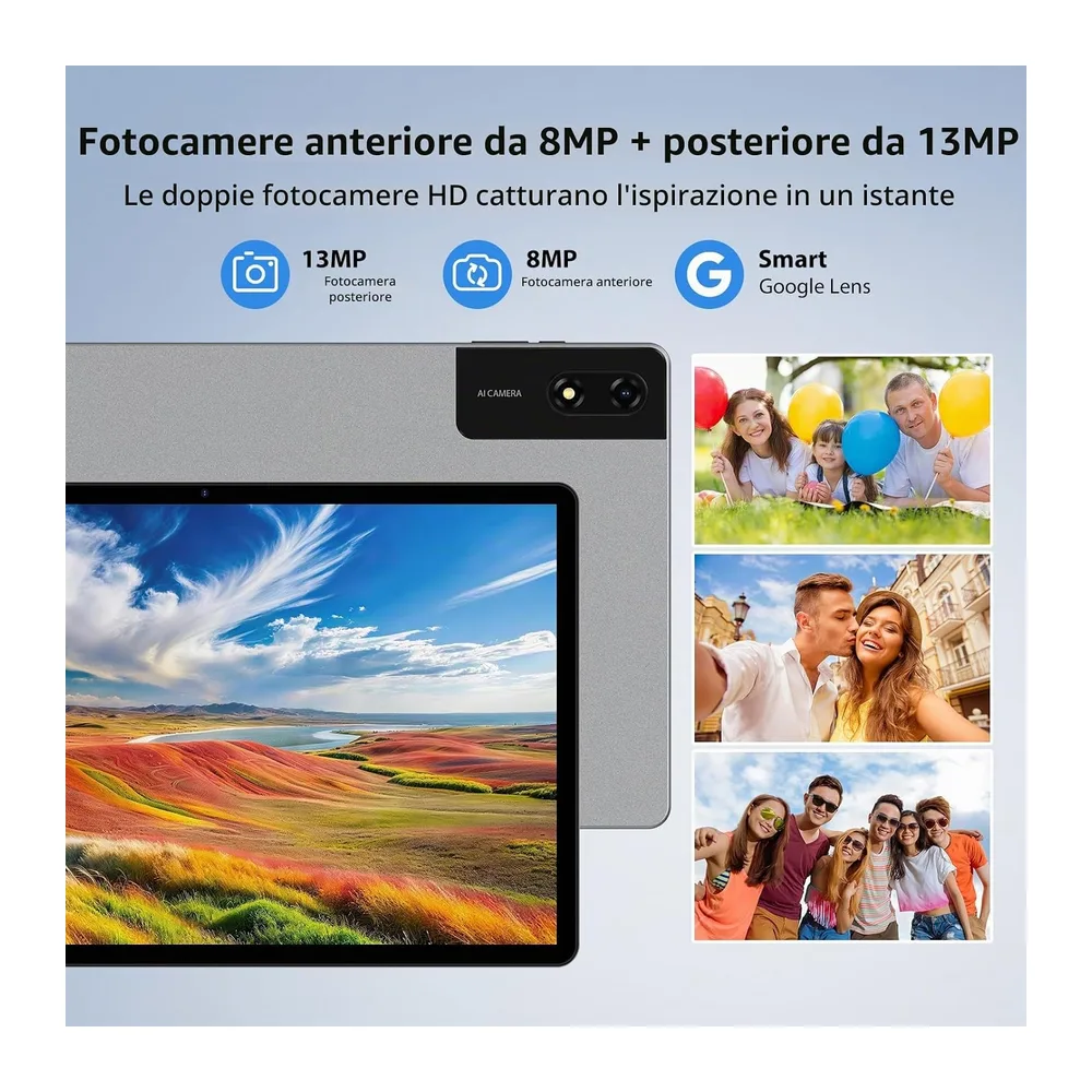 FLYCOAY Android 16 Tablet 13 Pollici Octa-Core 2.2GHz/36GB RAM+512GB ROM(TF 2TB) con Dual SIM 4G LTE+5G WiFi — 6