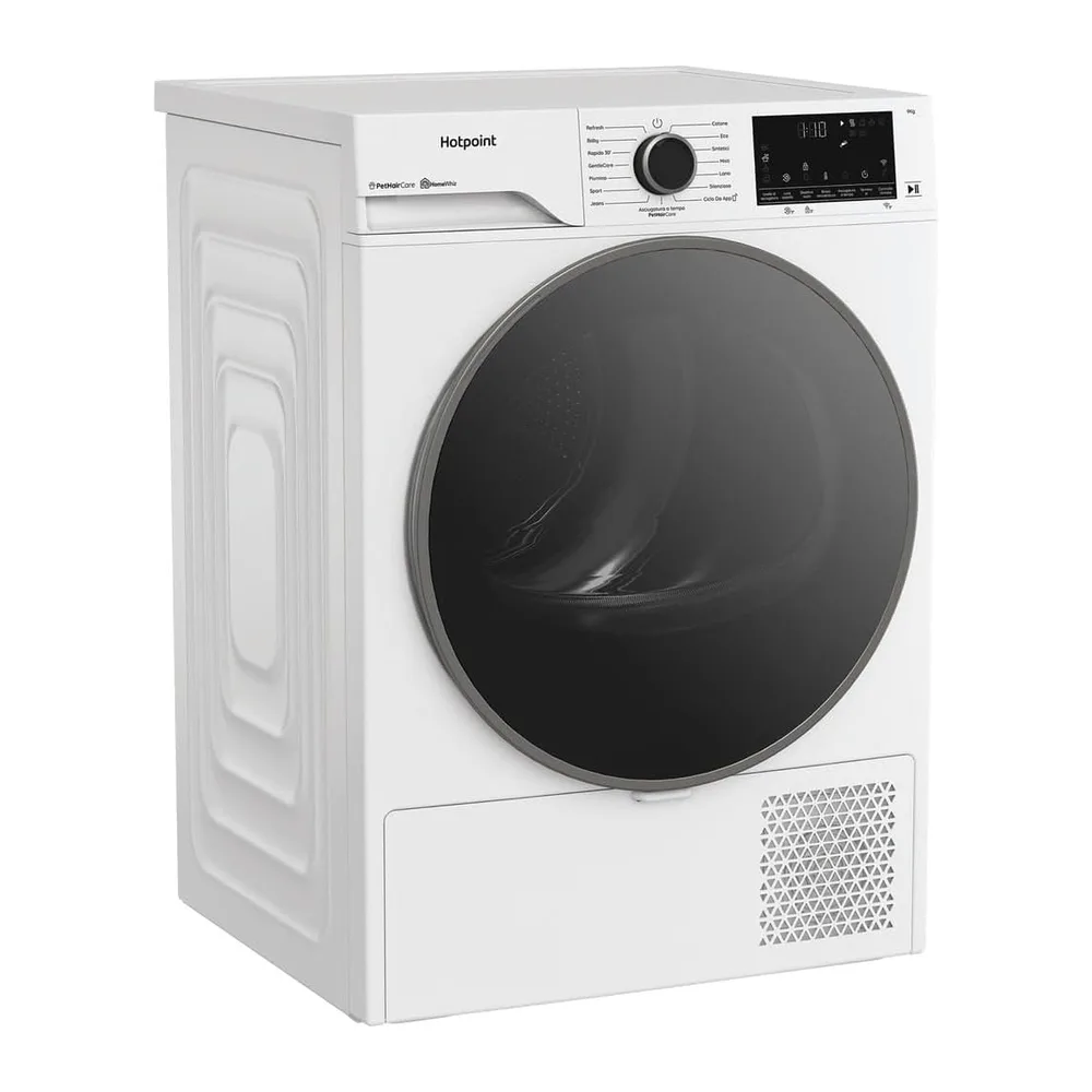 HPT 96D BS IT - Asciugatrice Classe A 9 Kg con Pompa di Calore Wifi Libera Installazione [Classe di — 3